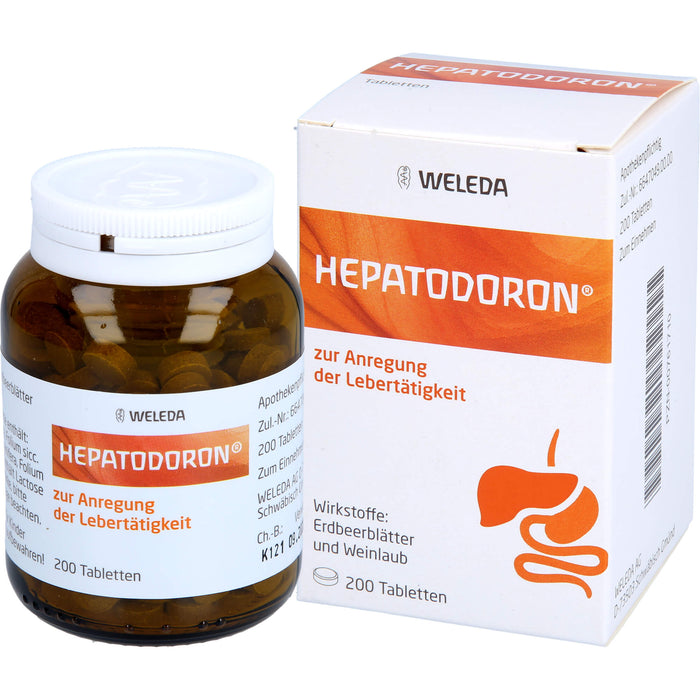WELEDA Hepatodoron zur Anregung der Lebertätigkeit Tabletten, 200 St. Tabletten
