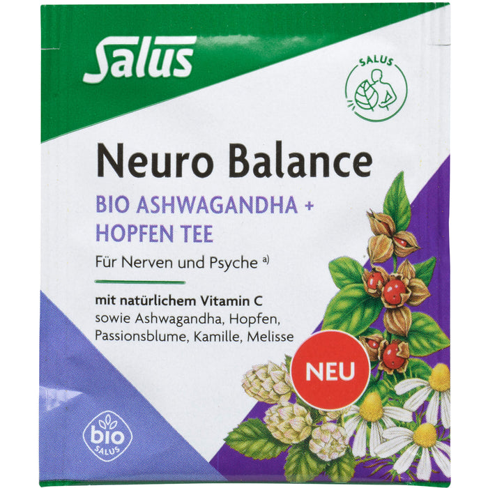 Salus Neuro Balance Bio Ashwagandha + Hopfen Tee, 15 pc Sac filtrant