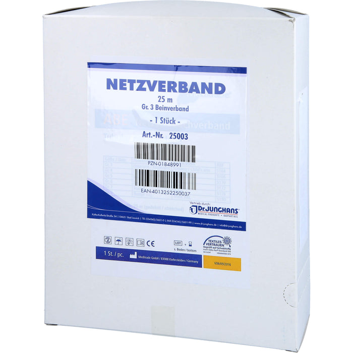 DR. JUNGHANS Netzverband 25 m Gr. 3 Bein, 1 pc Bandage