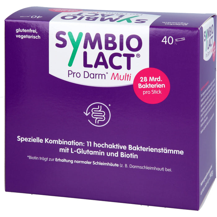 SymbioLact Pro Darm Multi 6 g Pulver zur Unterstützung einer ausgewogenen Darmflora, 40 pc Poudre