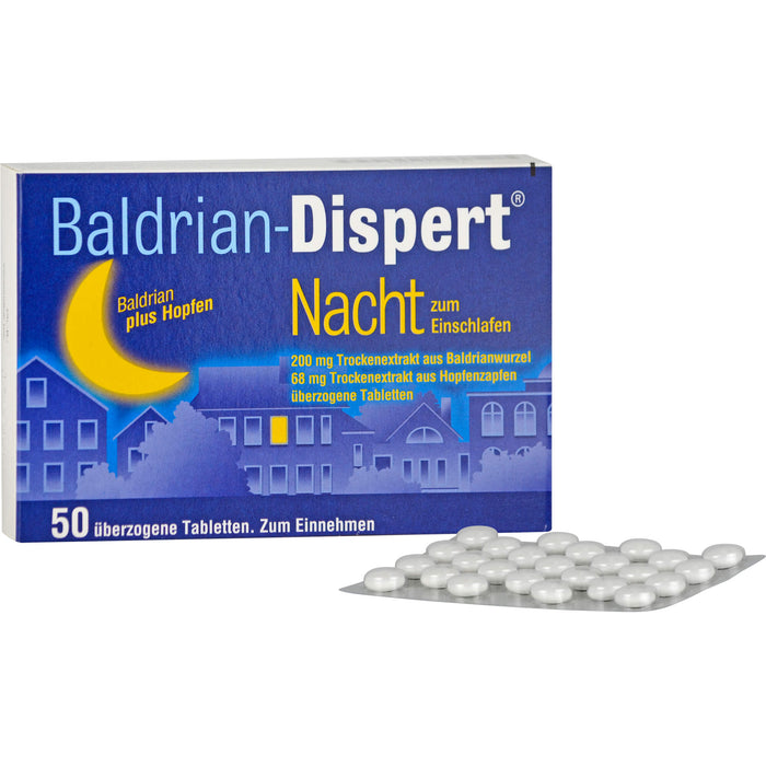 Baldrian-Dispert  Nacht zum Einschlafen, 50 St. Tabletten
