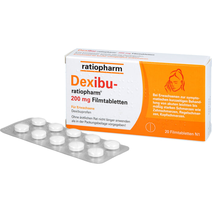 Dexibu-ratiopharm 200 mg Filmtabletten, 20 pc Tablettes
