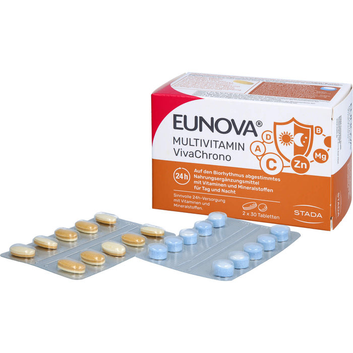 EUNOVA Multivitamin VivaChrono Tabletten für Tag und Nacht, 60 St. Tabletten