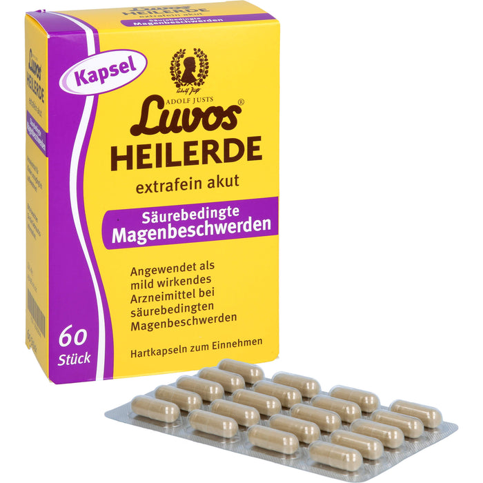 Luvos Heilerde extrafein akut säurebedingte Magenbeschwerden Kapseln, 60 pc Capsules
