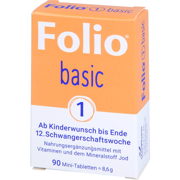 Folio 1 Basic ab Kinderwunsch bis Ende 12.Woche, 90 pcs. Tablets
