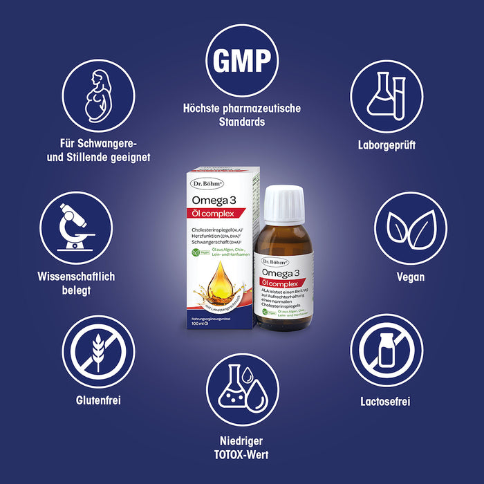 Dr. Böhm Omega 3 Öl complex, 100 ml Huile