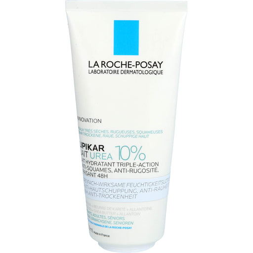 La Roche-Posay Lipikar Lait Urea 10 % dreifachwirksame Feuchtigkeitslotion gegen Hautschuppung und Rauheit, 200 ml Lotion