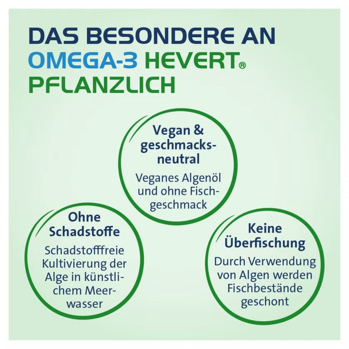 Omega-3 Hevert pflanzlich Kapseln, 60 St. Kapseln