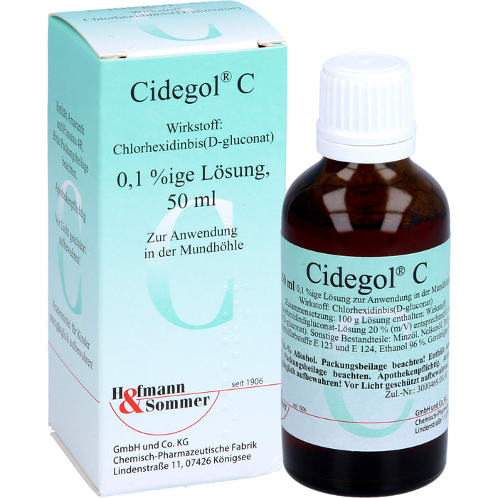 Hofmann & Sommer Cidegol C Lösung zur vorübergehenden Keimzahlverminderung im Mundraum, 50 ml Lösung