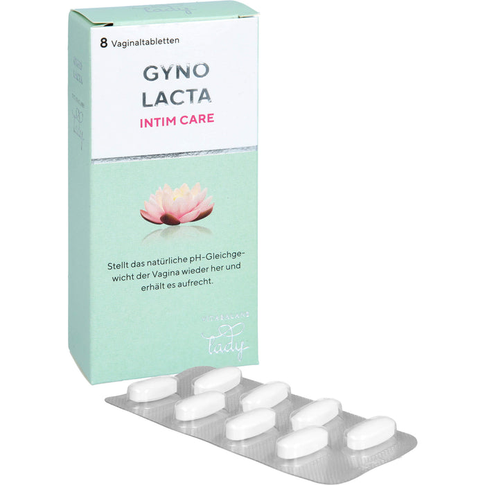 Gynolacta Vaginaltabletten stellt das natürliche pH-Gleichgewicht in der Vagina wieder her, 8 pcs. Tablets