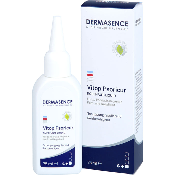 DERMASENCE Vitop Psoricur Kopfhaut-Liquid für zu Psoriais neigende Kopf-und Nagelhaut, 75 ml Solution