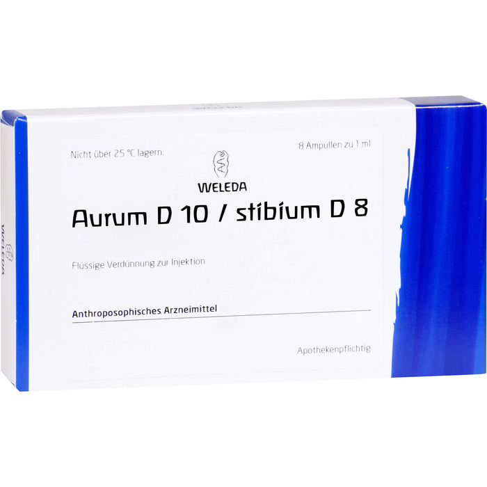 Aurum D10/Stibium D8 WELEDA Amp., 8 pcs. Ampoules