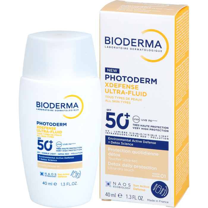 BIODERMA Photoderm XDefense Ultra-fluid LSF 50+ hell getönt, 40 ml Solution