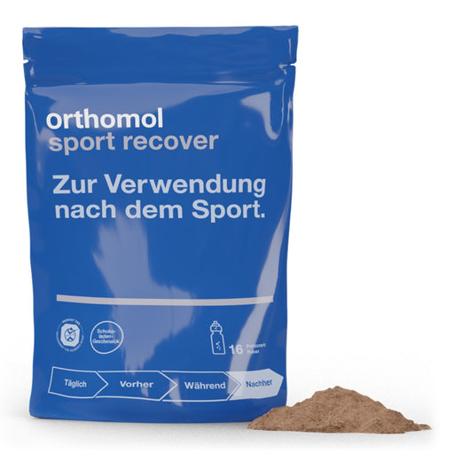 Orthomol Sport recover - Regeneration nach dem Ausdauersport - Eiweißpulver mit BCAAs und Zink - Schokoladen-Geschmack, 16 St. Tagesportionen