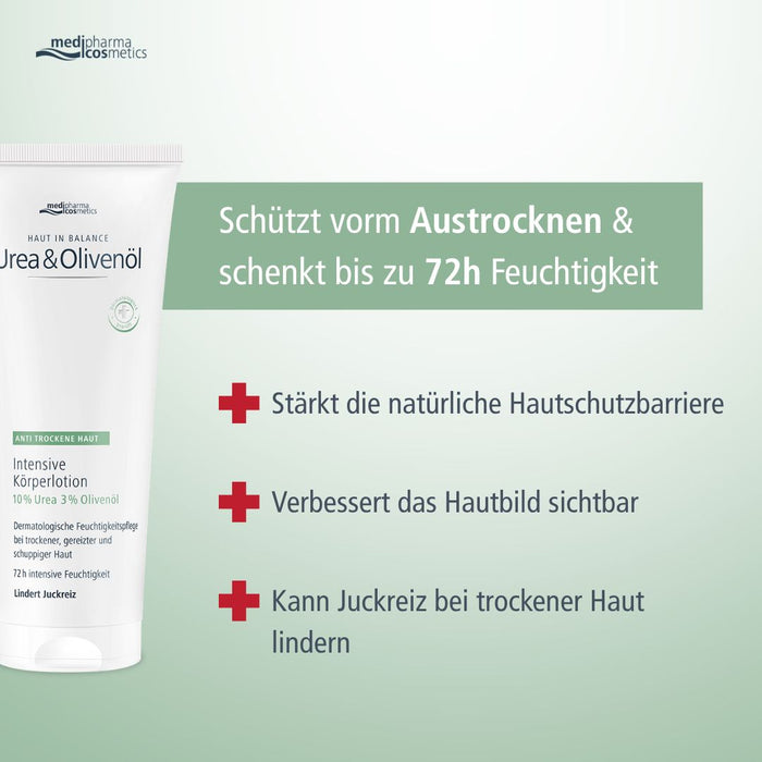 medipharma cosmetics Haut in Balance Urea & Olivenöl intensive Körperlotion, 200 ml Lotion