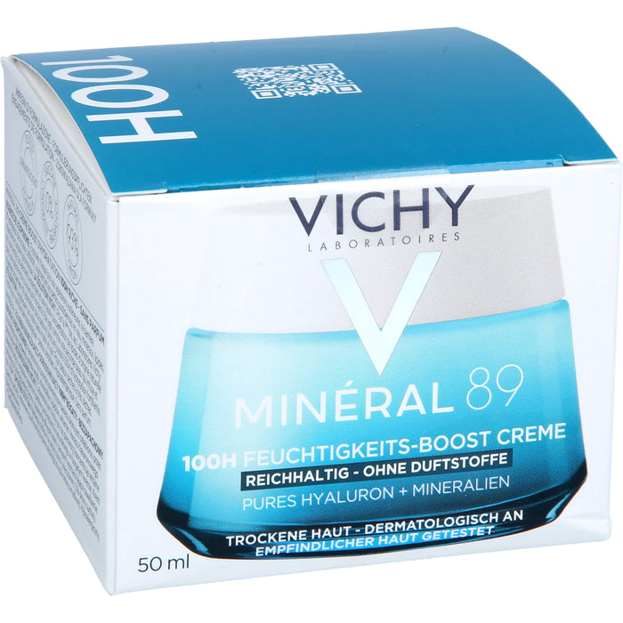 VICHY Minéral 89 100H Feuchtigkeits-Boost Creme reichhaltig, 50 ml Creme