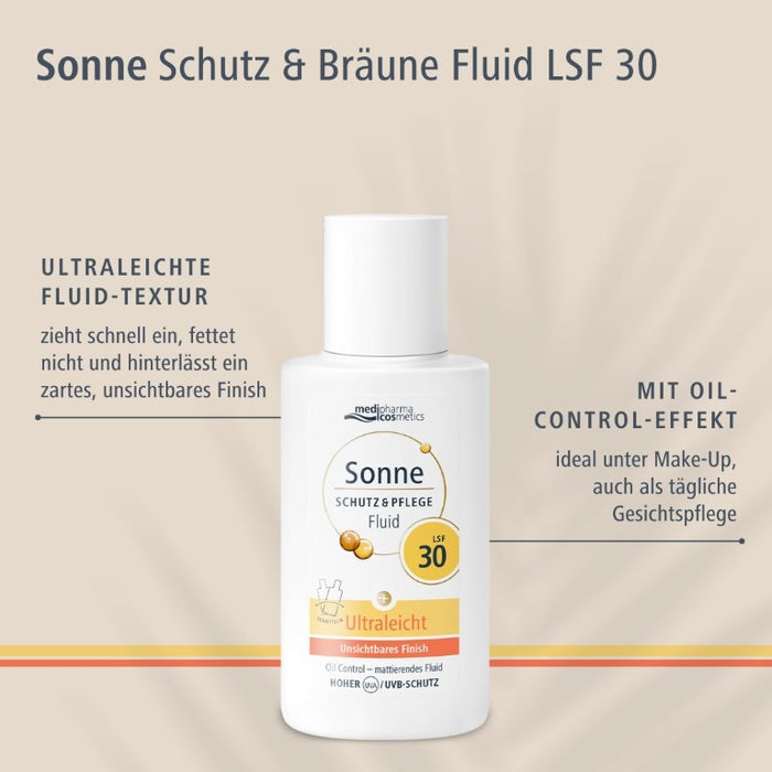 Medipharma Cosmetics Sonne Schutz & Pflege Fluid LSF 30 ultraleicht mit unsichtbarem Finish, 50 ml Lösung