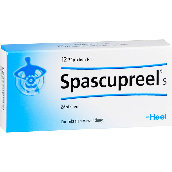 Spascupreel  S, Zäpfchen für Erwachsene und Kinder ab 6 Jahren, 12 St. Zäpfchen