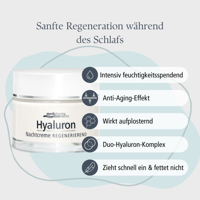 Hyaluron Nachtcreme regenerierend, 50 ml Cream