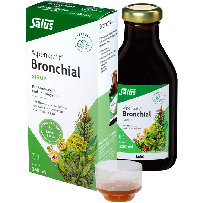 Salus Alpenkraft Bronchial Sirup für Atemwege und Immunsystem, 250 ml Solution