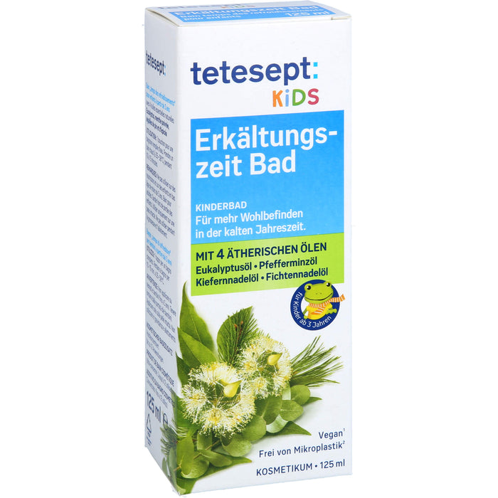 Tetesept Kinderbad Erkältungszeit Bad mit 5 ätherischen Ölen, 125 ml Solution