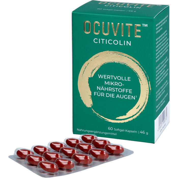 OCUVITE Citicolin Softgel-Kapseln wertvolle Mikronährstoffe für die Augen, 60 St. Kapseln