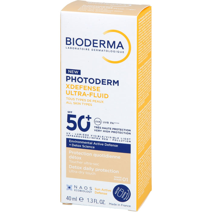 BIODERMA Photoderm XDefense Ultra-fluid LSF 50+ hell getönt, 40 ml Solution