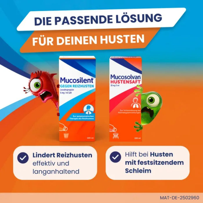 Mucosilent Saft gegen Reizhusten, 100 ml Lösung