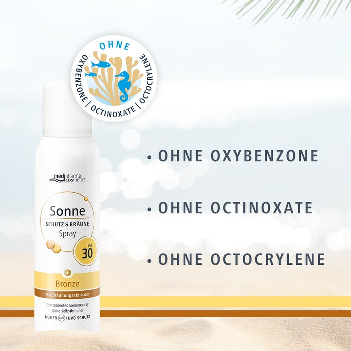 Medipharma Cosmetics Sonne Schutz & Bräune Spray LSF 30, 150 ml Lösung