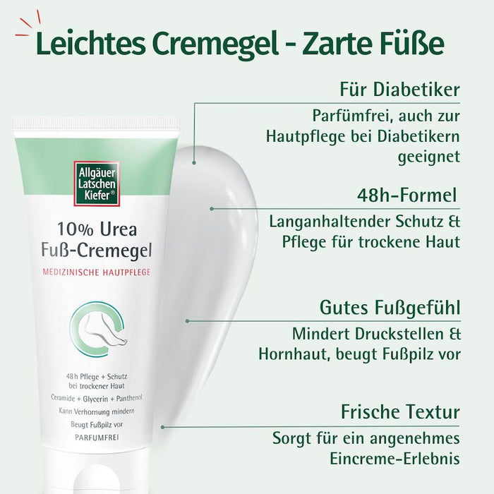ALLGÄUER LATSCHENKIEFER 10% Urea Fuß Cremegel, 100 ml Creme