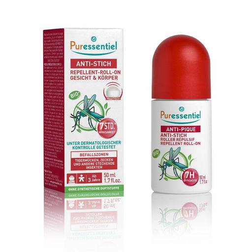 Anti-Stich Repellent Roll-on für Gesicht und Körper, 50 ml Lösung