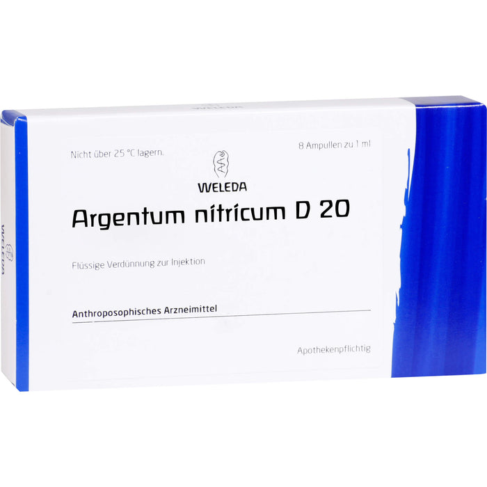 WELEDA Argentum nitricum D20 flüssige Verdünnung, 8 St. Ampullen