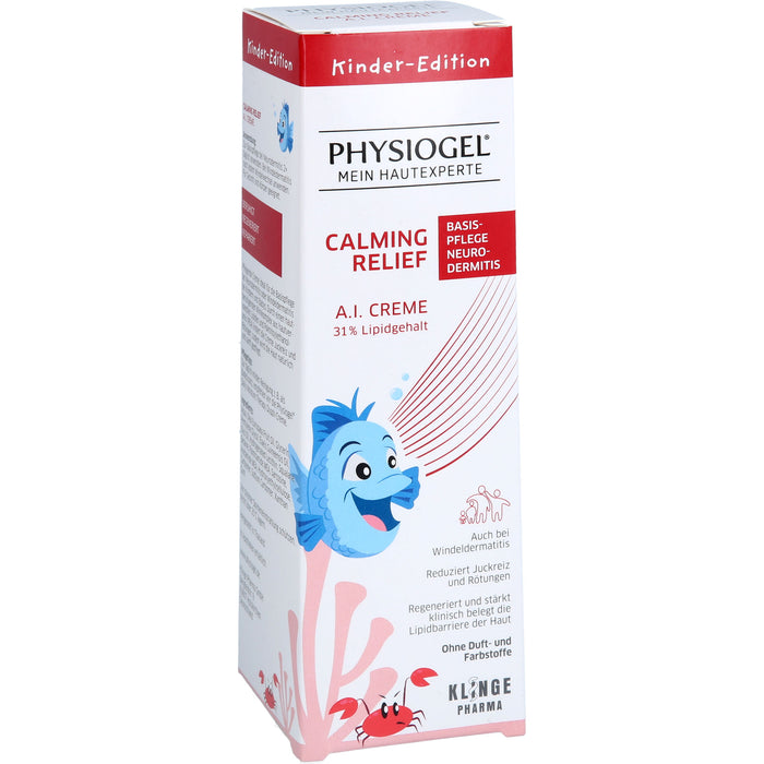 PHYSIOGEL Calming Relief A.I. Creme Kinder-Edition 31 % Lipidgehalt reduziert Juckreiz und Rötungen, 100 ml Cream