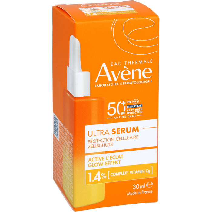 Avène Ultra Serum Glow Effekt LSF 50+ schützt vor UVB, UVA + HEV Blue Light Filter für eine aufhellende Wirkung, 30 ml Lösung