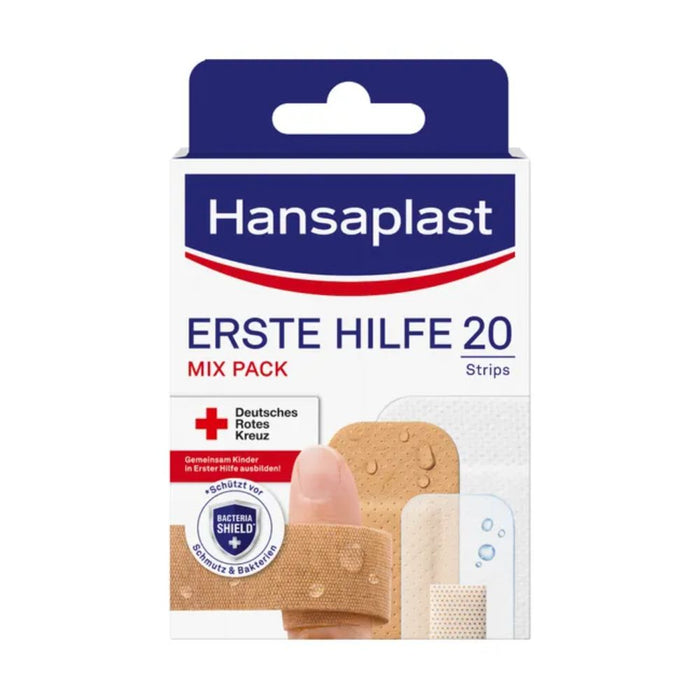 Hansaplast Erste Hilfe Pflaster Mix Strips, 20 St. Pflaster