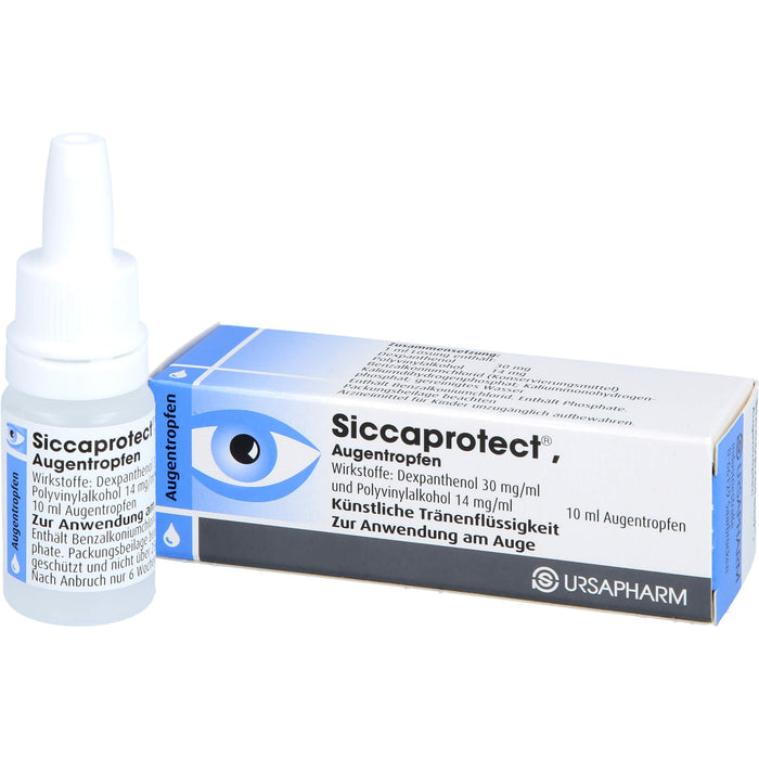 Siccaprotect Augentropfen zur Behandlung von Austrocknungserscheinungen der Horn- und Bindehaut, 10 ml Solution
