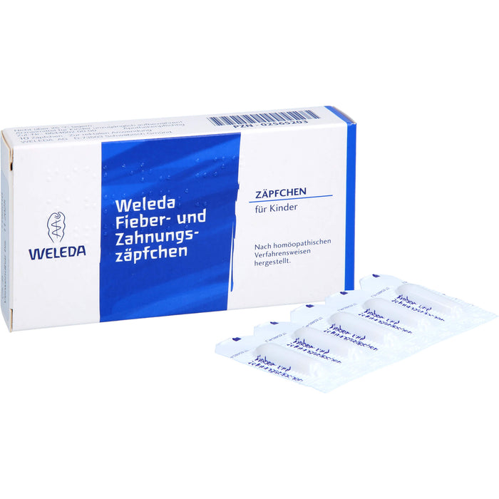 WELEDA Fieber- und Zahnungszäpfchen, 10 St. Zäpfchen