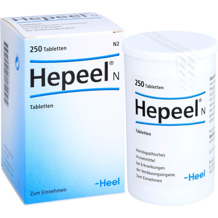 Hepeel N Tabletten bei Erkrankungen der Verdauungsorgane, 250 pc Tablettes