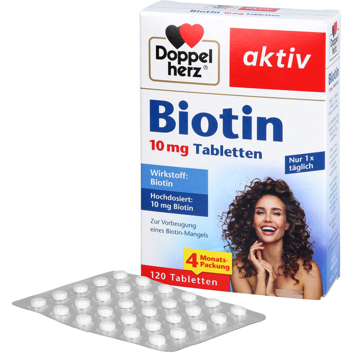 Doppelherz aktiv Biotin 10 mg Tabletten, 120 pc Tablettes