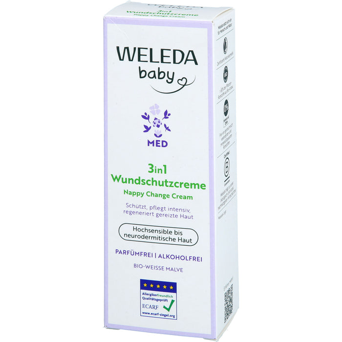 WELEDA	Baby Med 3in1 Wundschutzcreme weiße Malve für hochsensible und sehr trockene Haut, 50 ml Cream