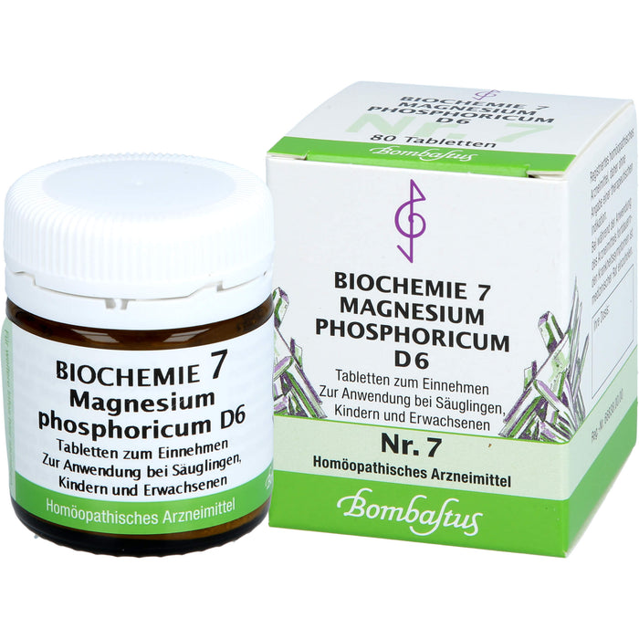 Biochemie 7 Magnesium phosphoricum Bombastus D6 Tbl., 80 pc Tablettes