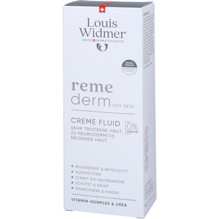 Louis Widmer remederm Creme Fluid unparfümiert für sehr trockene, zu Neurodermitis neigende Haut, 200 ml Cream