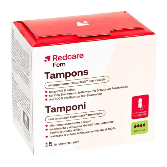 Redcare Fem Tampons Super Plus saugstark & sicher, 15 pcs. Tampons