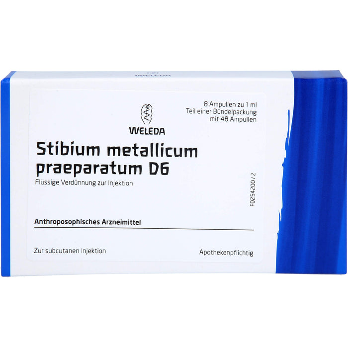 WELEDA Stibium metallicum praeparatum D6 flüssige Verdünnung, 48 ml Lösung