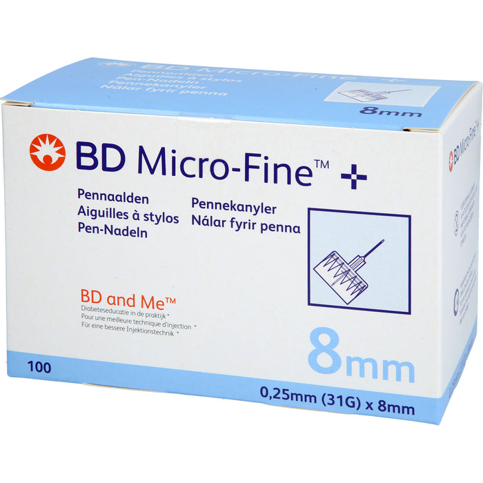 BD MICRO-FINE+ Pen-Nadeln 0,25 x 8 mm 31G, 100 pcs. Cannulas
