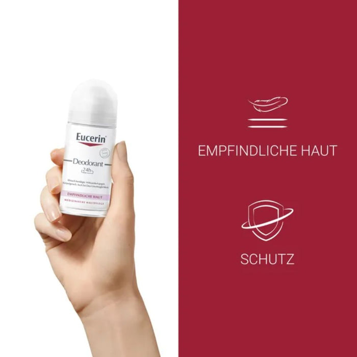 Eucerin Deodorant für empfindliche Haut 24 h Roll-on, 50 ml Lösung