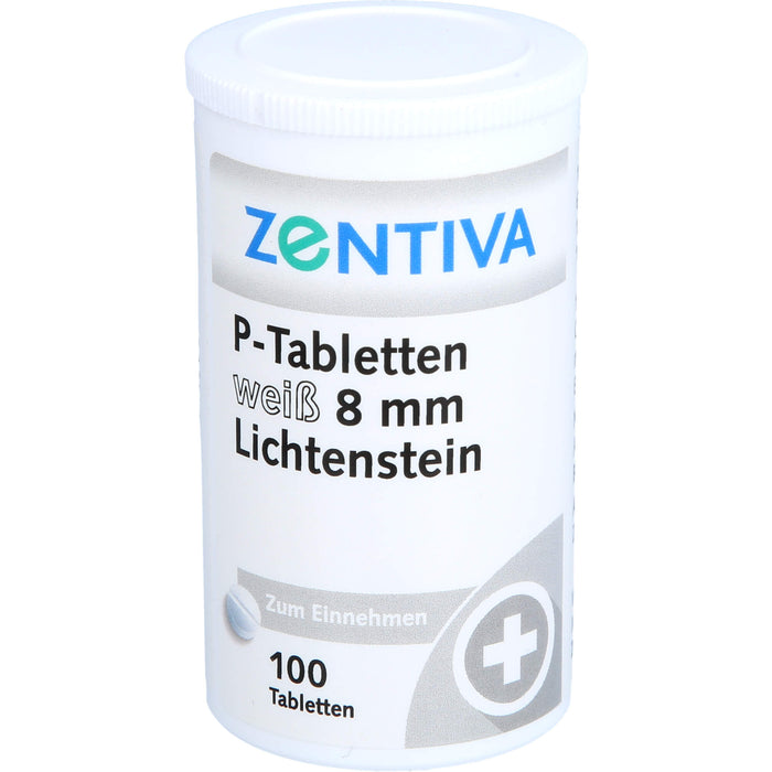 P-Tabletten weiß 8 mm Lichtenstein, 100 pcs. Tablets