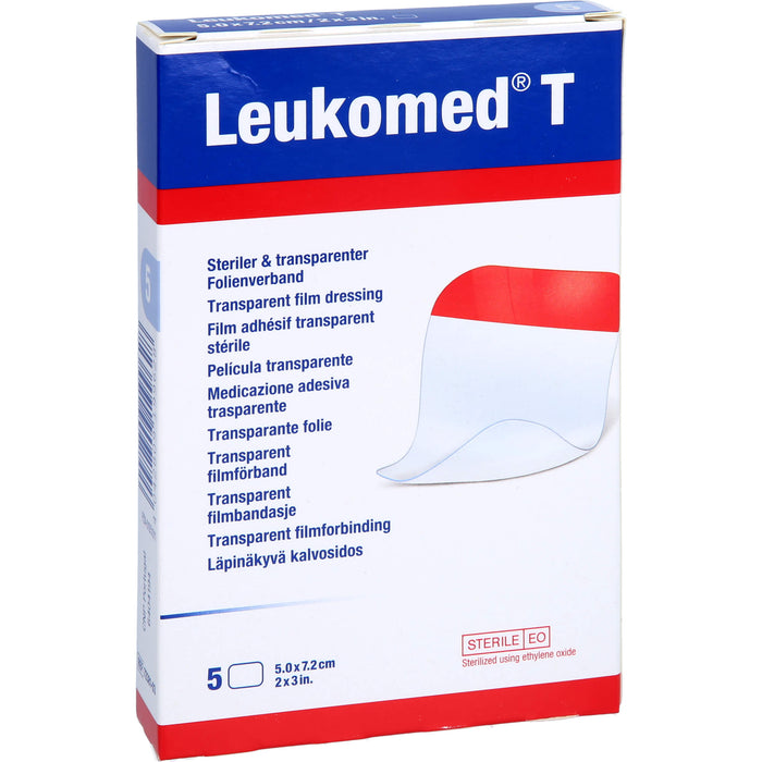 LEUKOMED TRANSP. STERILE PFLASTER 7,2x5 cm, 5 St PFL