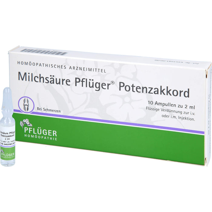 Milchsäure Pflüger Potenzakkord, 10 pc Ampoules