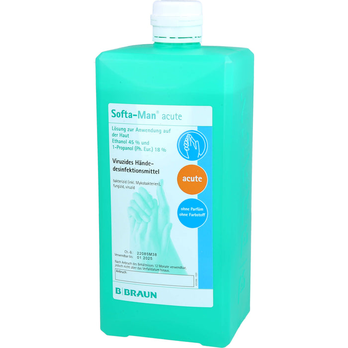Softa-Man acute viruzides Hände-Desinfektionsmittel Lösung, 1000 ml Solution